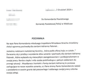 Pochwała do Komendanta