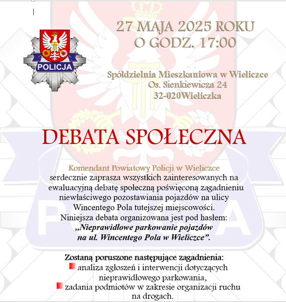 Plakat debata społeczna