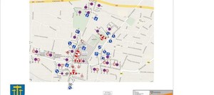 Mapa informacyjna o zmianie organizacji ruchu Wieliczka