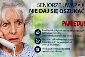 komunikat. seniorze nie daj się oszukać.