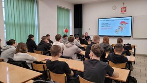 Prelekcja z uczniami Szkoły Branżowej w Niepołomicach