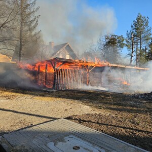 Pożar altany w Zabierzowie