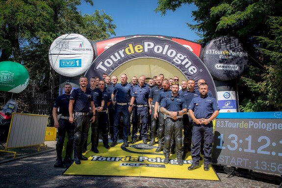 Policjanci garnizownu małopolskiego biorący udział w zabezpieczeniu wydarzenia