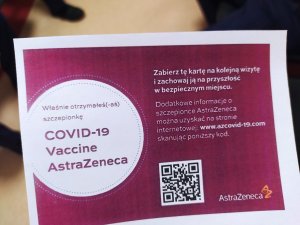 ulotka reklamująca szczepienia