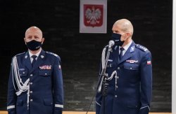 komendant wojewódzki policji, komendant główny policji i zastępca komendanta głównego podczas uroczystości 19