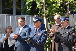 Komendant Powiatowy policji w Wieliczce oraz Komendant Straży Pożarnej