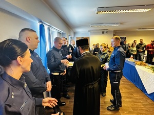 Spotkanie opłatkowe w wielickiej komendzie