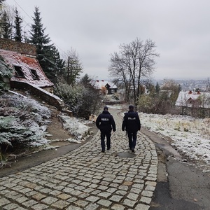 Policjanci kontrolują pustostany